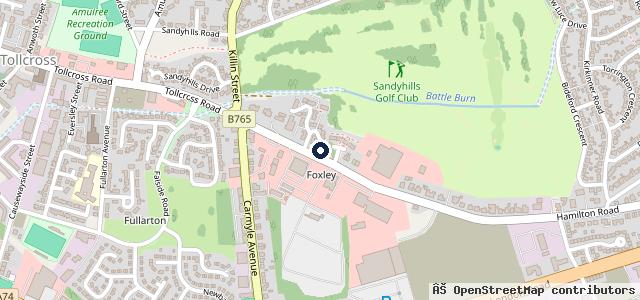 Map showing the location of County Garage