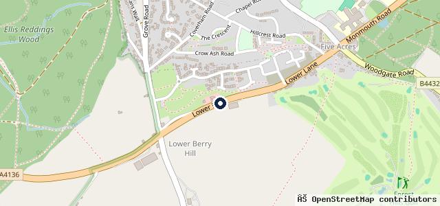 Map showing the location of Five Acres Garage