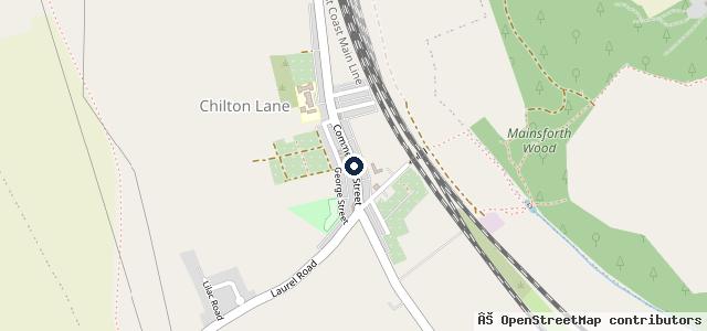 Map showing the location of Denhamfields Garage