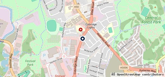 Map showing the location of Mercedes-Benz of Stoke
