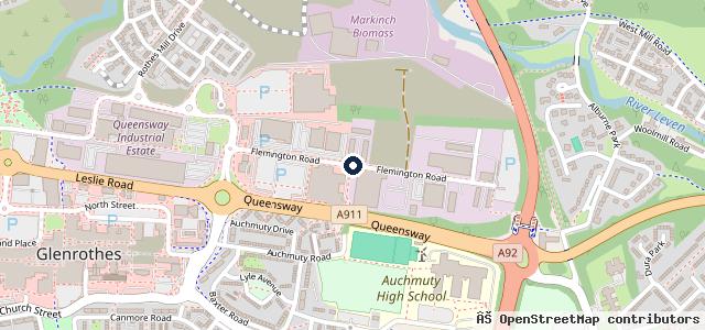 Map showing the location of Fife Tyre & Rescue Service