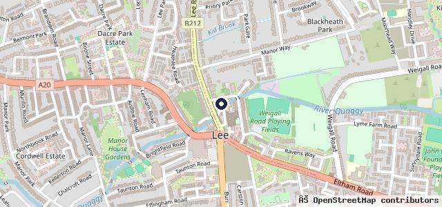 Map showing the location of Elliotts Motor Company