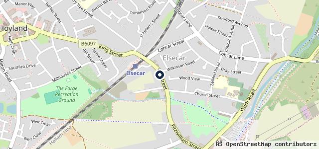 Map showing the location of Elsecar Motor Company