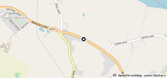 Map showing the location of Four Lanes Garage (Marston) Ltd