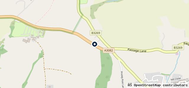 Map showing the location of Four Turnings Garage