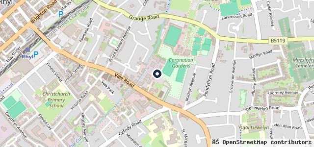 Map showing the location of Glan Aber Garage