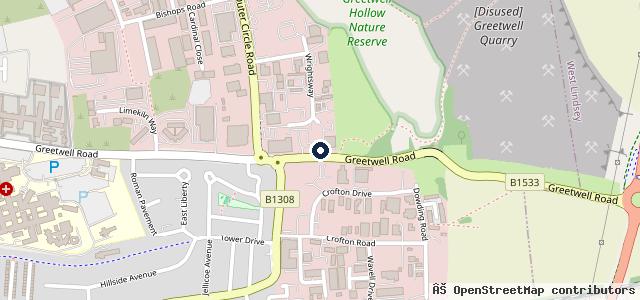 Map showing the location of B and B motorcycles | Lincoln