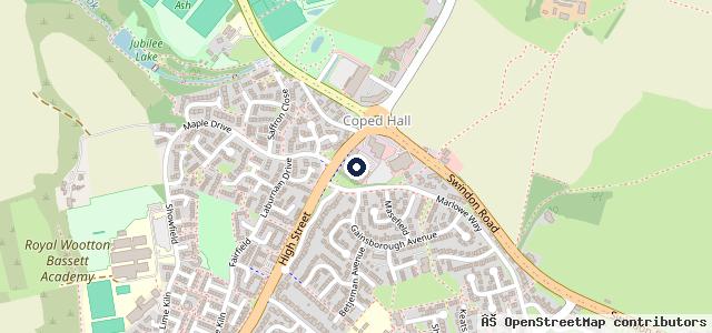 Map showing the location of Marshall Land Rover Swindon