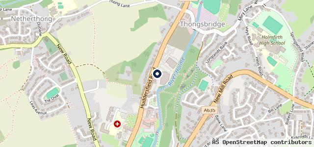 Map showing the location of Holmfirth Garage