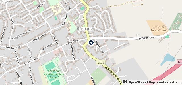 Map showing the location of A. G. Tilley & Sons Ltd