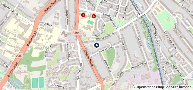 Map showing the location of AutoWorks HQ