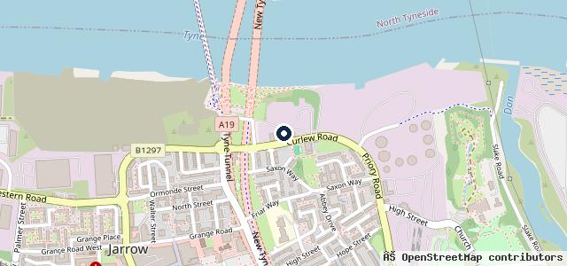 Map showing the location of Jarrow Coachworks