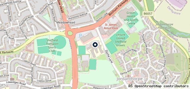 Map showing the location of JCT600 Audi Sheffield
