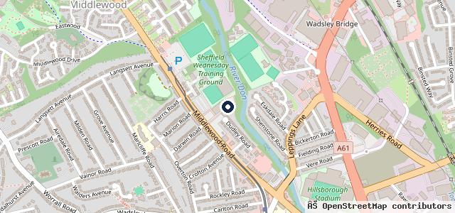 Map showing the location of JCT600 Accident Repair Centre Sheffield
