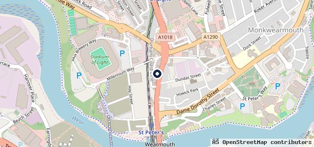 Map showing the location of Steve Johnson Garage Services