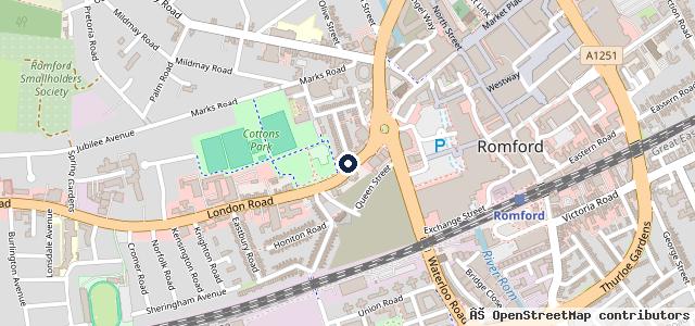 Map showing the location of John's of Romford Motorcycles