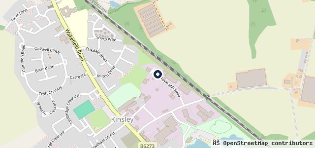 Map showing the location of Kinsley Car Repairs