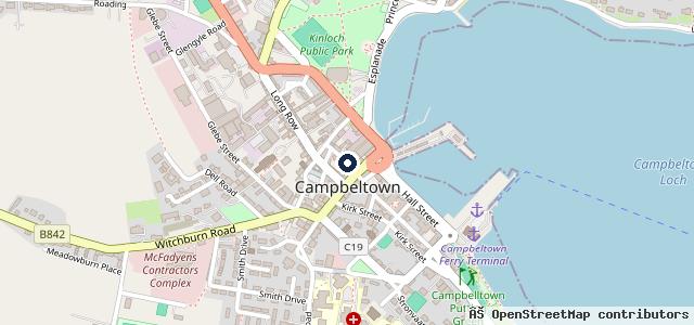 Map showing the location of Kintyre Motors