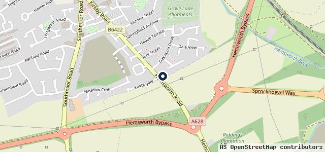 Map showing the location of Kirkbygate Auto Centre