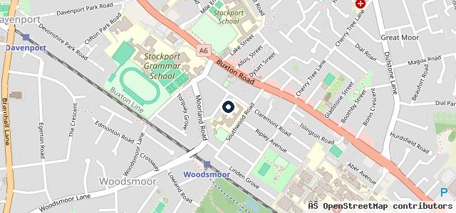 Map showing the location of LH Autos Stockport