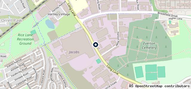 Map showing the location of Long Lane Hand Car Wash Liverpool
