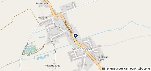 Map showing the location of Marshchapel Service Station
