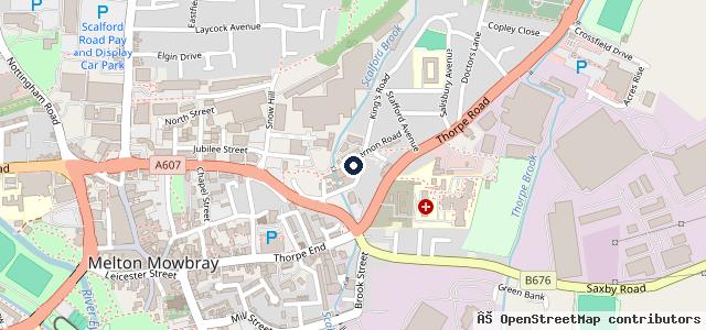 Map showing the location of Melton Service and MOT Centre