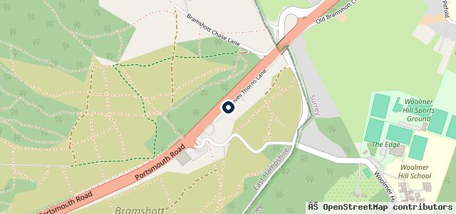 Map showing the location of Mercedes-Benz of Hindhead