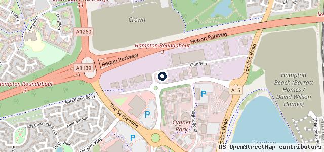 Map showing the location of Mercedes-Benz of Peterborough