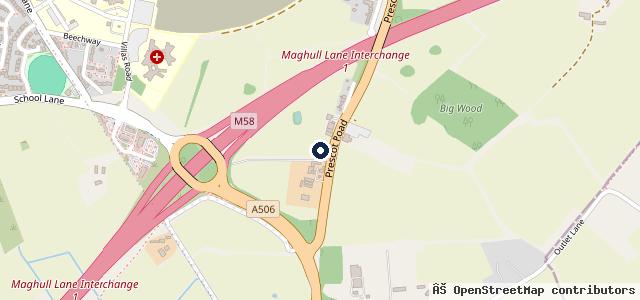 Map showing the location of Mobile Diagnostics Merseyside