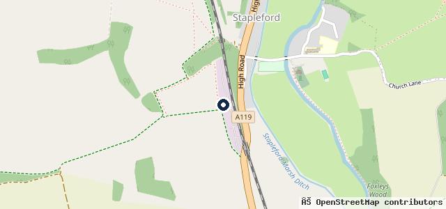 Map showing the location of Moss and Hall Engineering