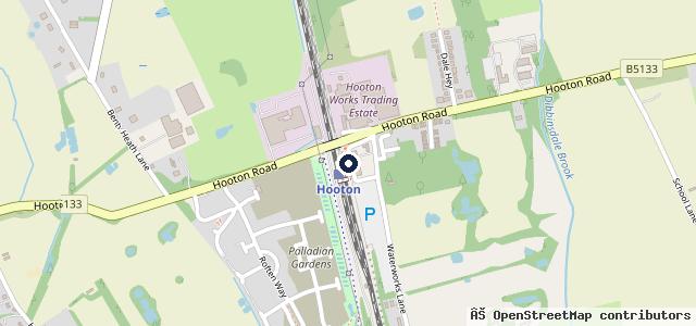Map showing the location of Hooton