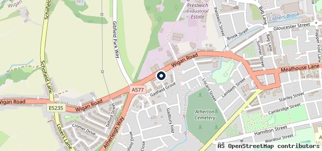 Map showing the location of Surefit
