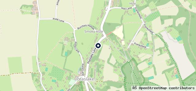 Map showing the location of Peaslake Garage