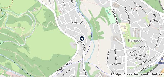 Map showing the location of Penallta MOT