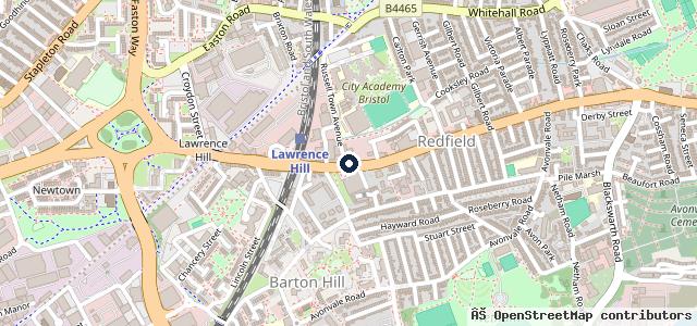 Map showing the location of Protyre Bristol