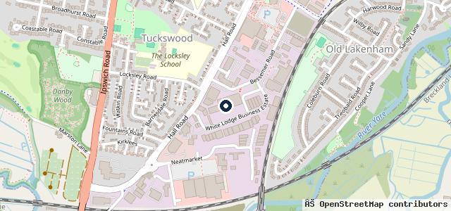 Map showing the location of Vauxhall Thurlow Nunn Norwich