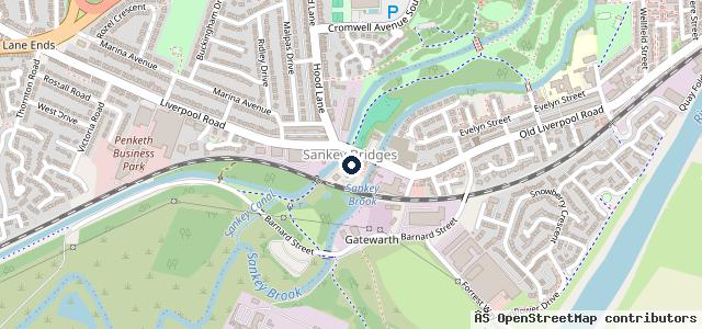 Map showing the location of Sankey Bridge Autos