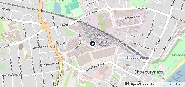 Map showing the location of Service Garage M O T & Repair