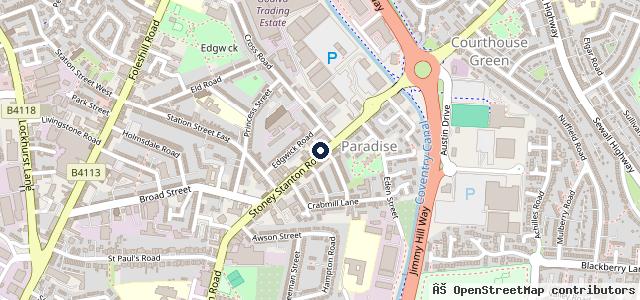 Map showing the location of Stoney Bargain Tyres Limited