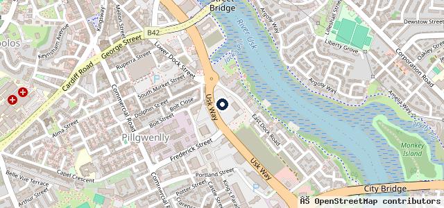 Map showing the location of Sytner Newport BMW