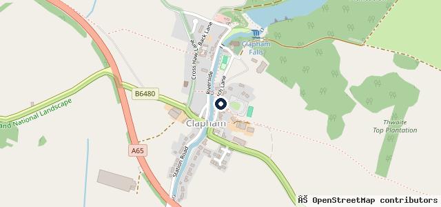 Map showing the location of The Old Manor House, Clapham , North Yorkshire.