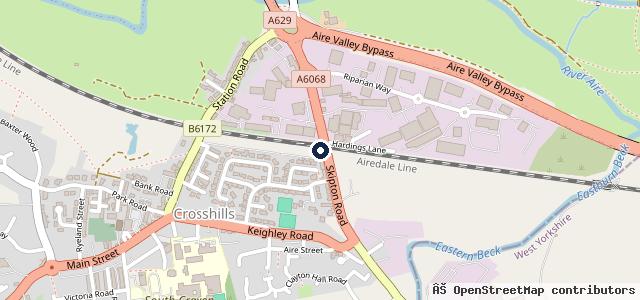 Map showing the location of Threshfield Garage