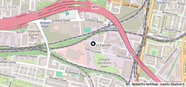 Map showing the location of Tradeston Performance