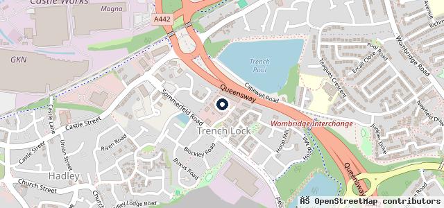 Map showing the location of Trench Lock Autos