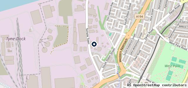 Map showing the location of Tyne View Garage