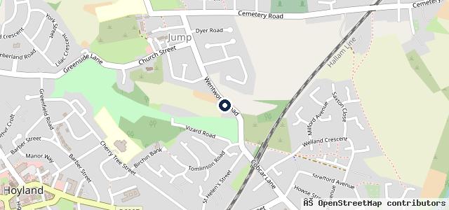 Map showing the location of Wentworth Road Service Station, Jump