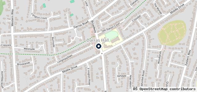Map showing the location of Western Way Garage