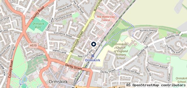 Map showing the location of Whites Motors Ormskirk Ltd