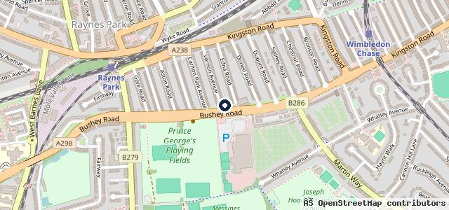 Map showing the location of Wimbledon Land Rover Service Centre